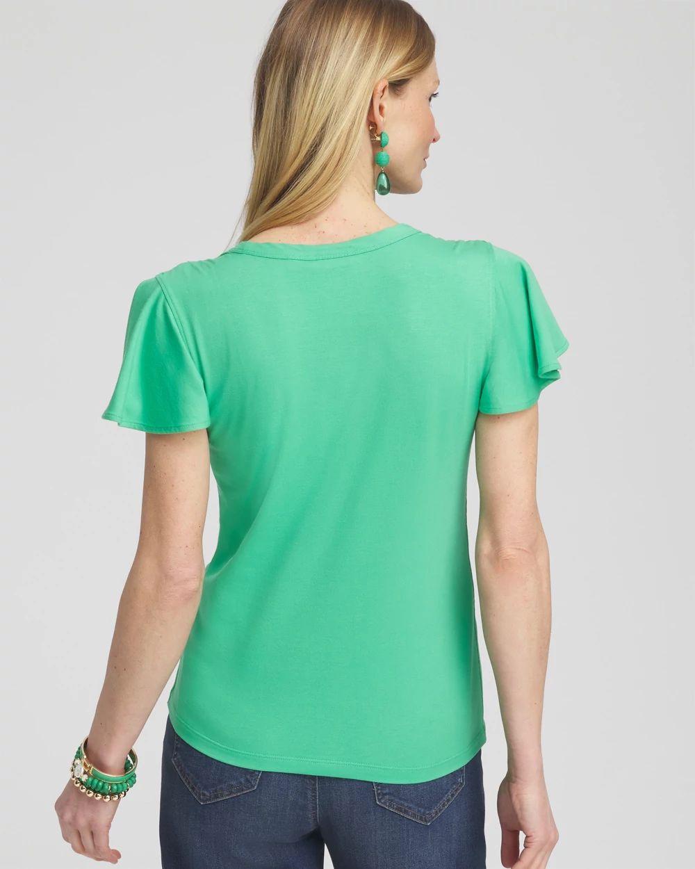 Flutter Sleeve Tee | Chico's Flutter Sleeve Tee | Chico's